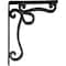 Ekena Millwork Orleans Wrought Iron Bracket, (Triple center brace), Antiqued Pewter 2"W x 12"D x 15"H BKTM02X12X15TOLAPW - alternate 4